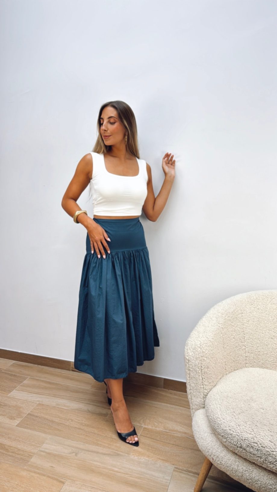 Falda Cassai Azul