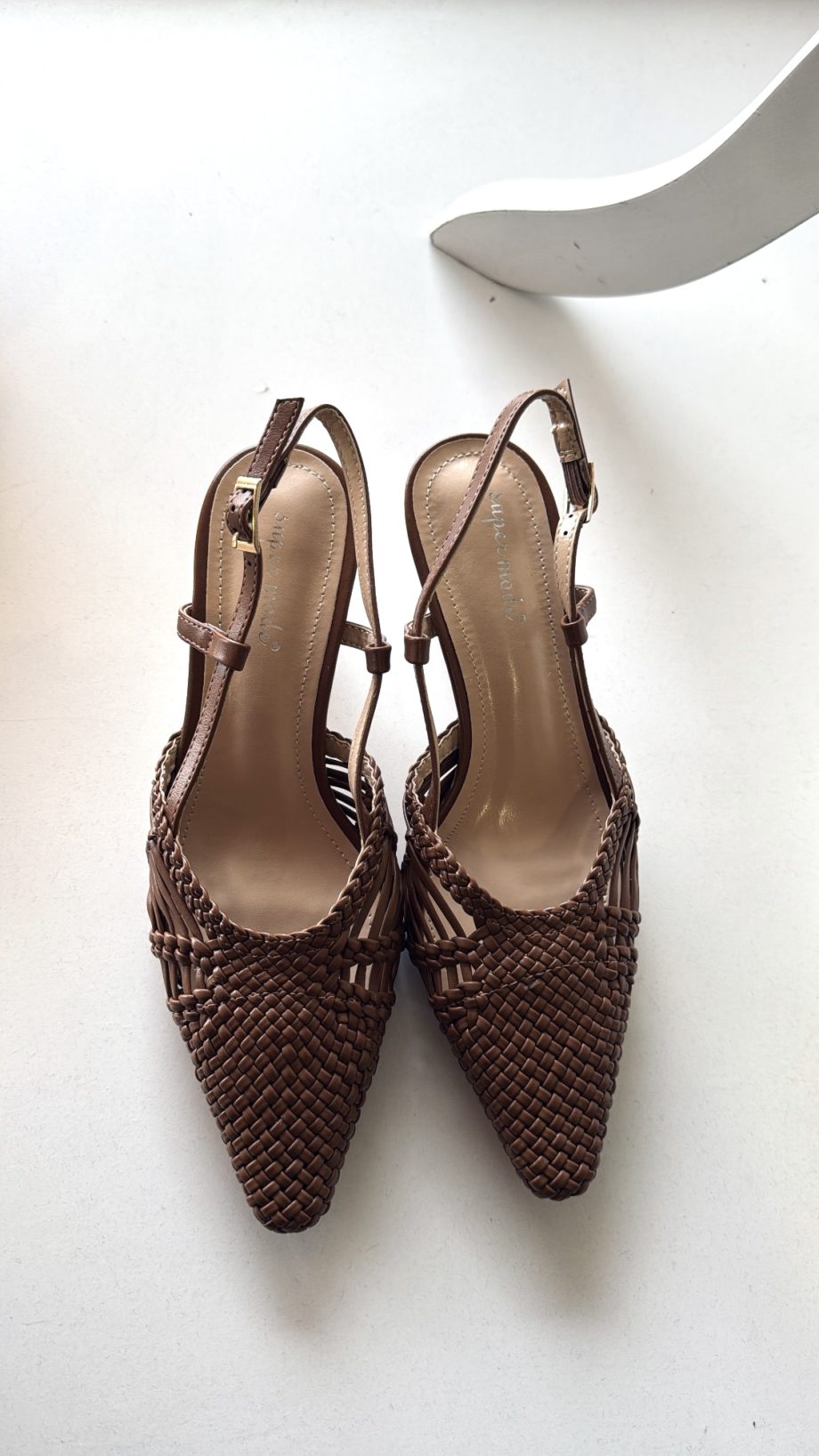 Zapato Destalonado Trenzado Chocolate