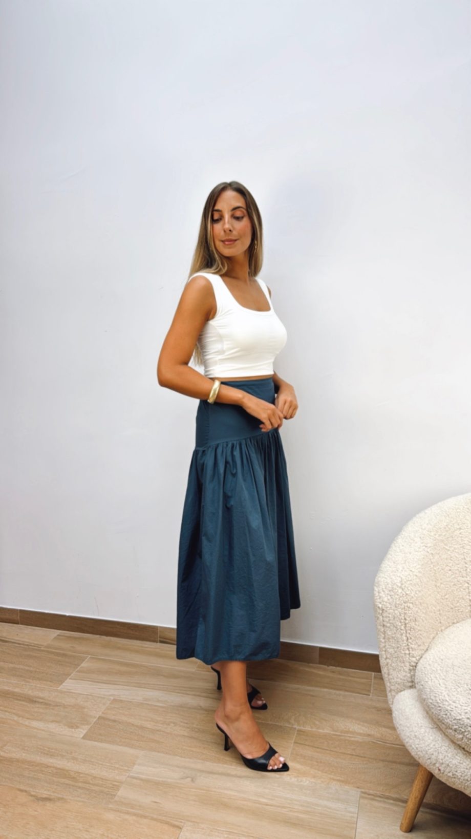 Falda Cassai Azul