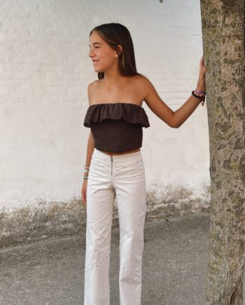 Pantalón Tachuelas Beige