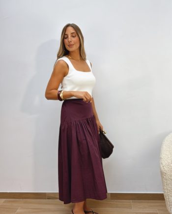 Falda Cassai Berenjena