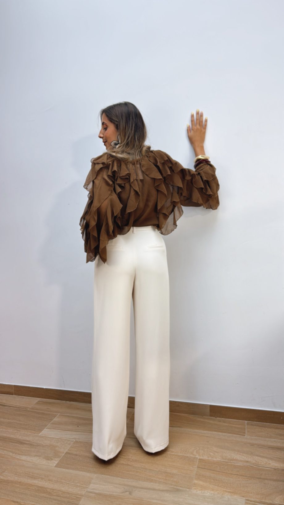 Blusa Volante Café