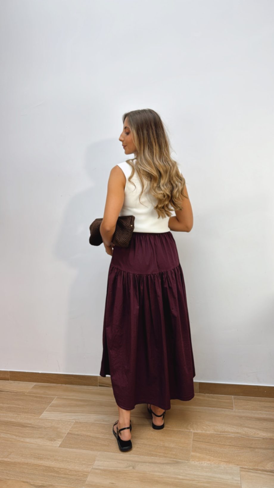 Falda Cassai Berenjena
