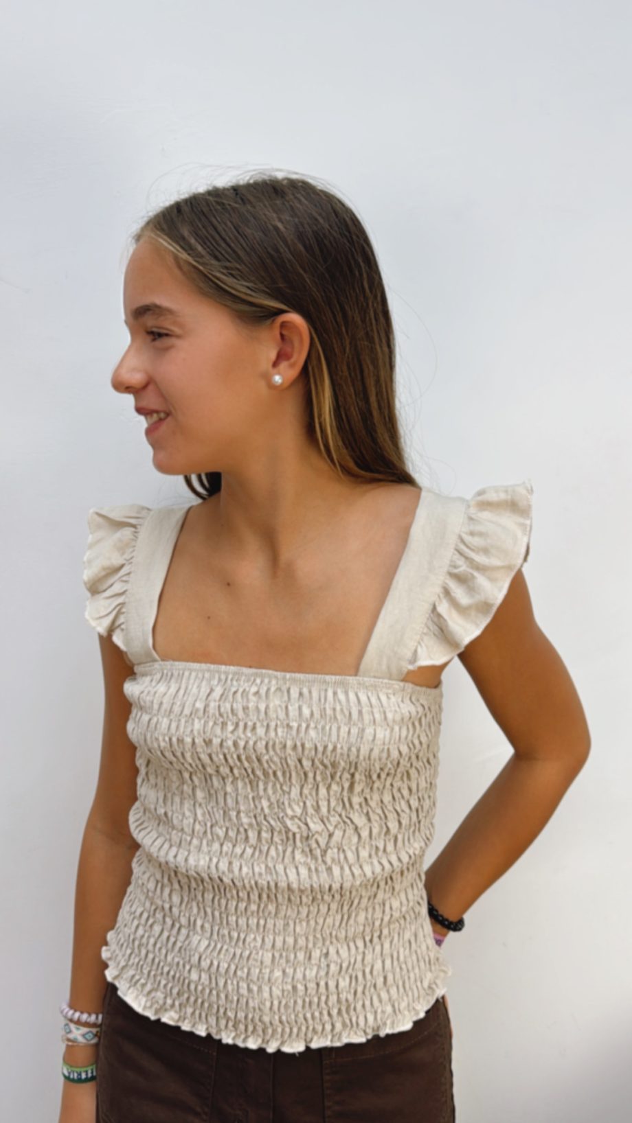 Top Beige Panel Abeja