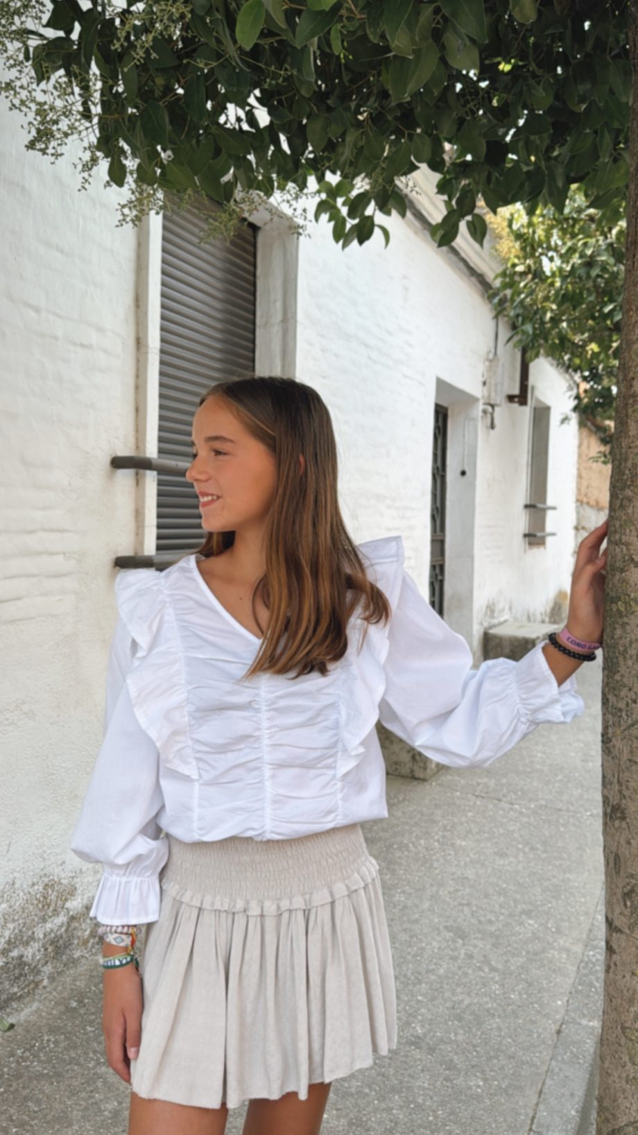 Blusa Blanca Volante