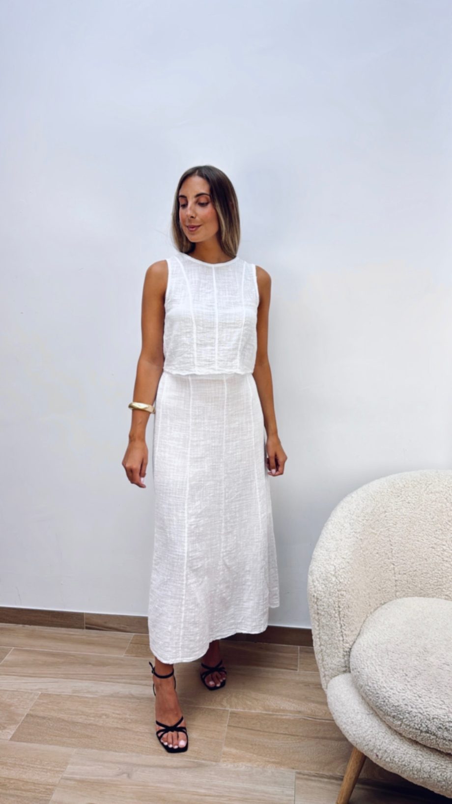 Falda Lino Blanca