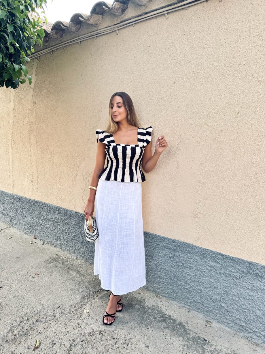 Falda Lino Blanca