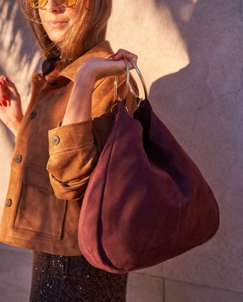Bolso Piel Burdeos