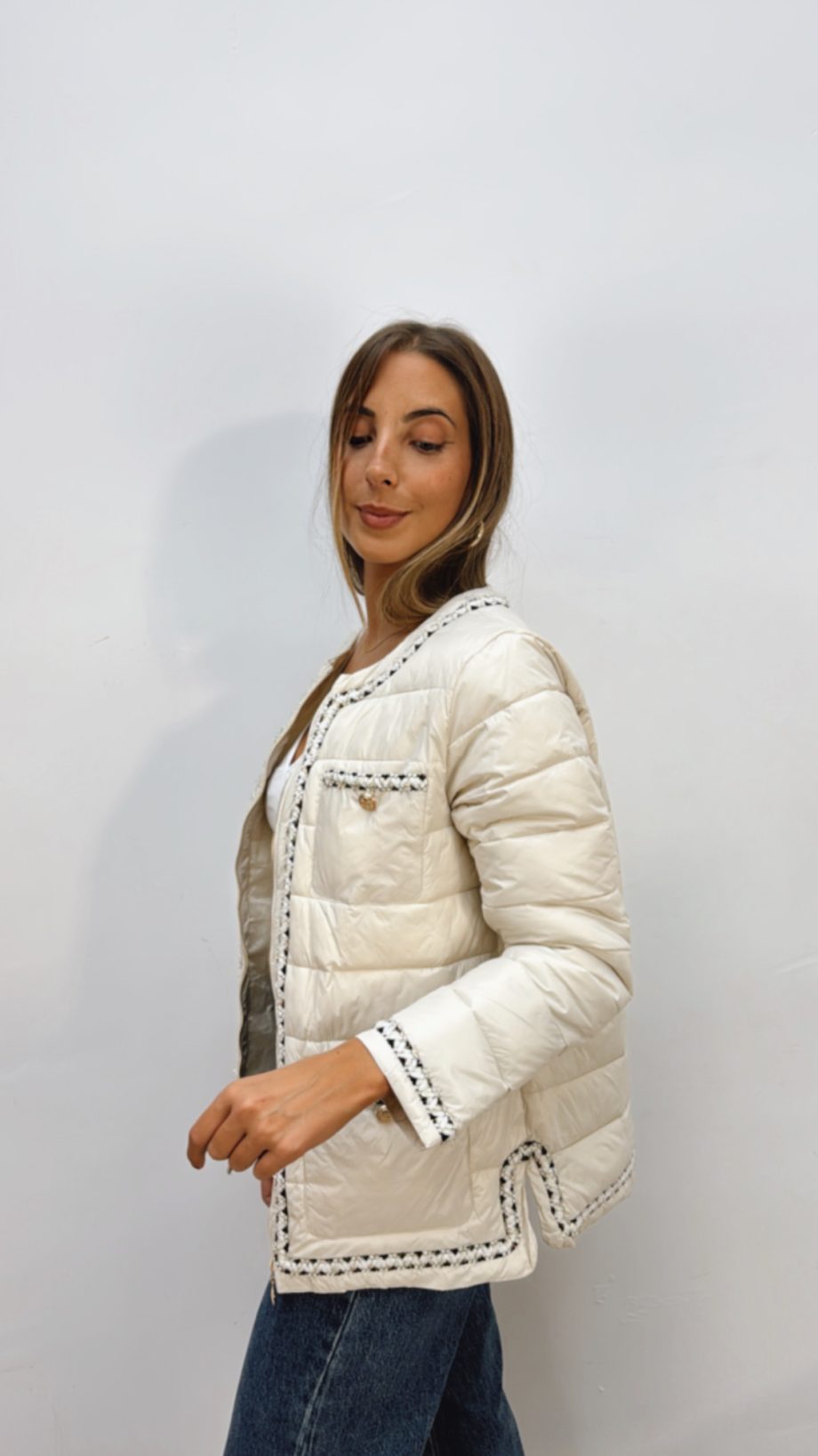 Chaqueta Acolchada Beige