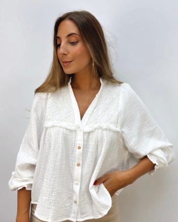 Blusa Canesú Blanca