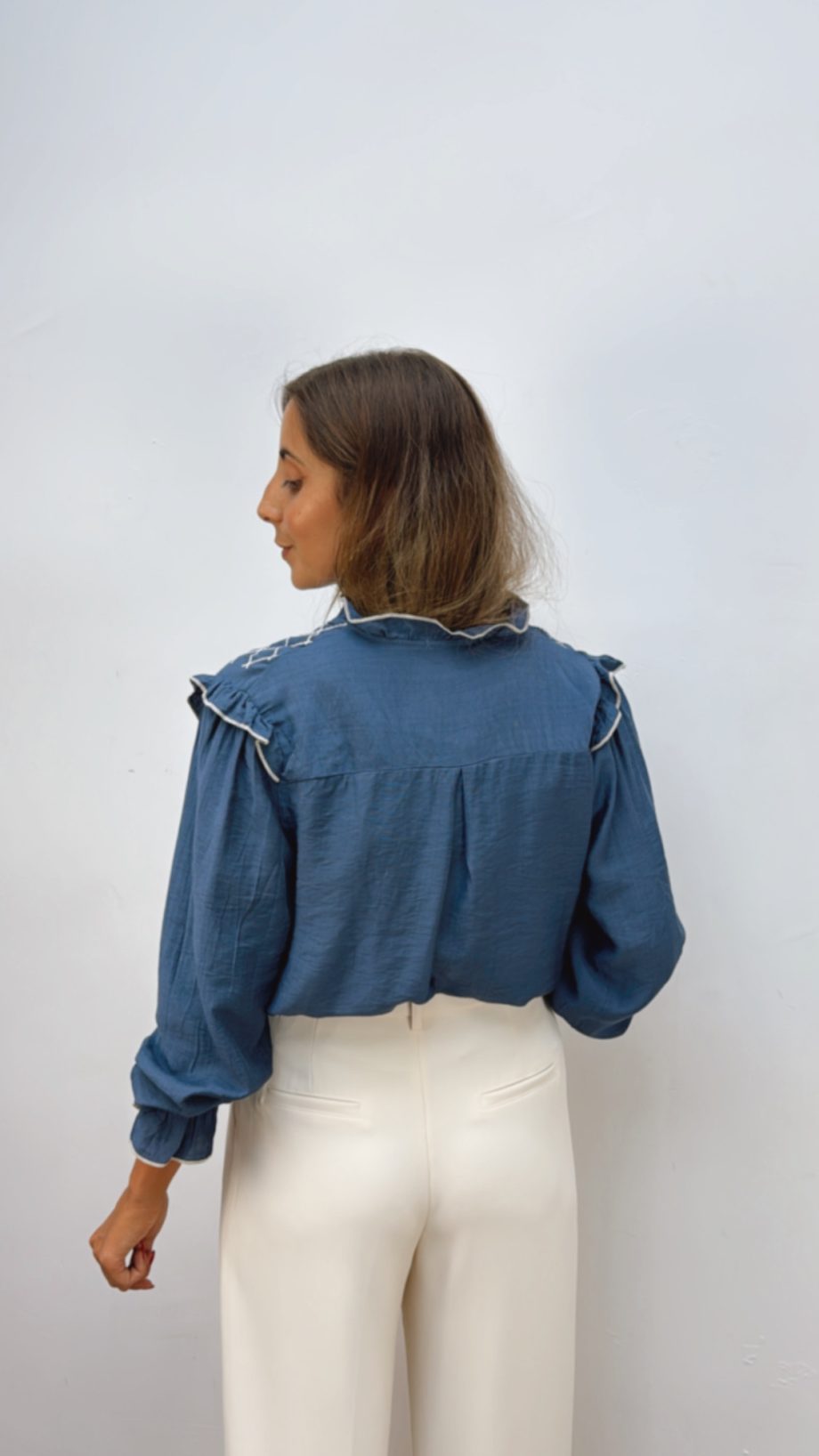 Blusa Combinada Azul