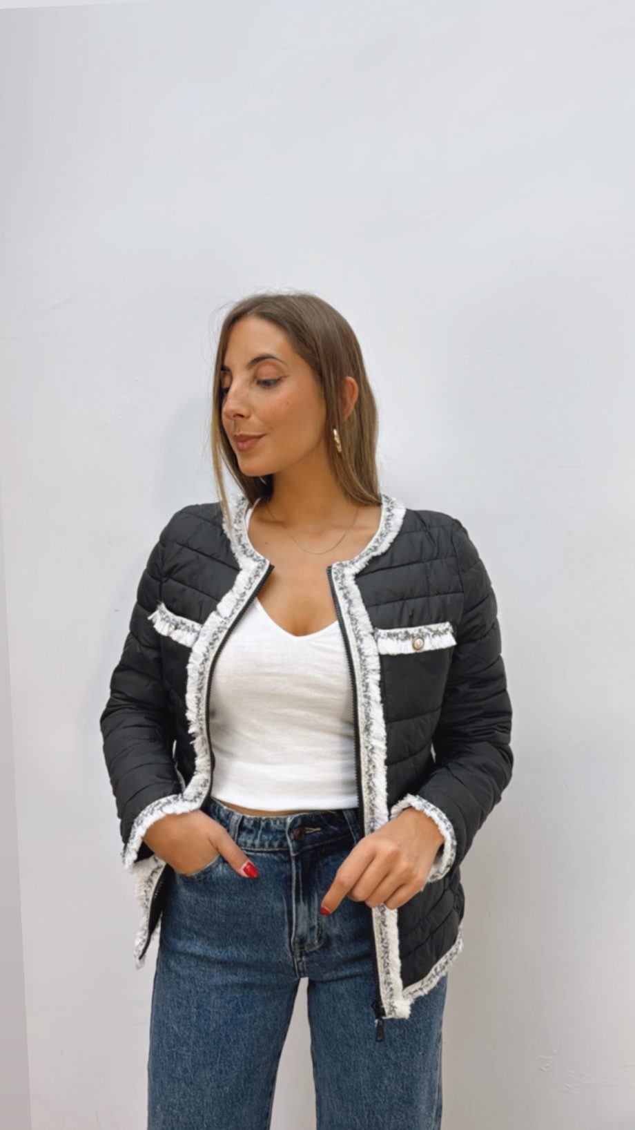Chaqueta Acolchada Negra