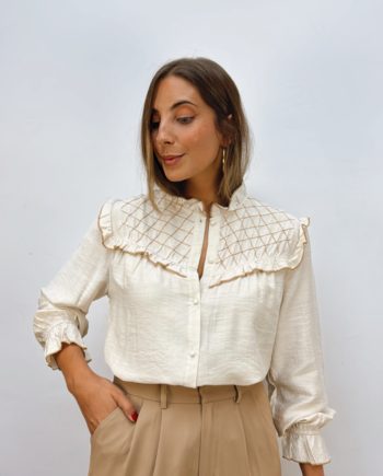 Blusa Combinada Beige