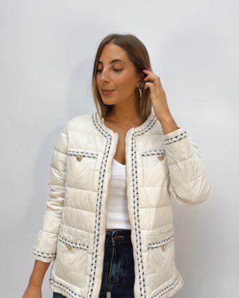 Chaqueta Acolchada Beige