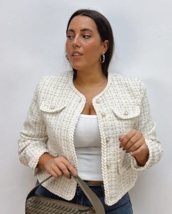 Chaqueta Tweed Crudo