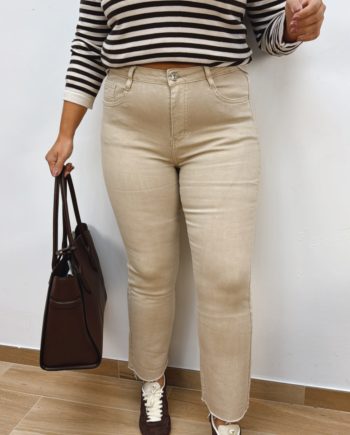 Jeans Flare Beige