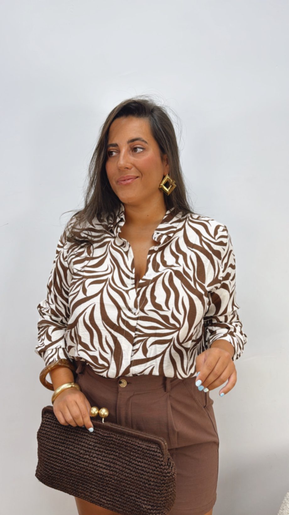 Blusa Cebra Marrón & Blanca
