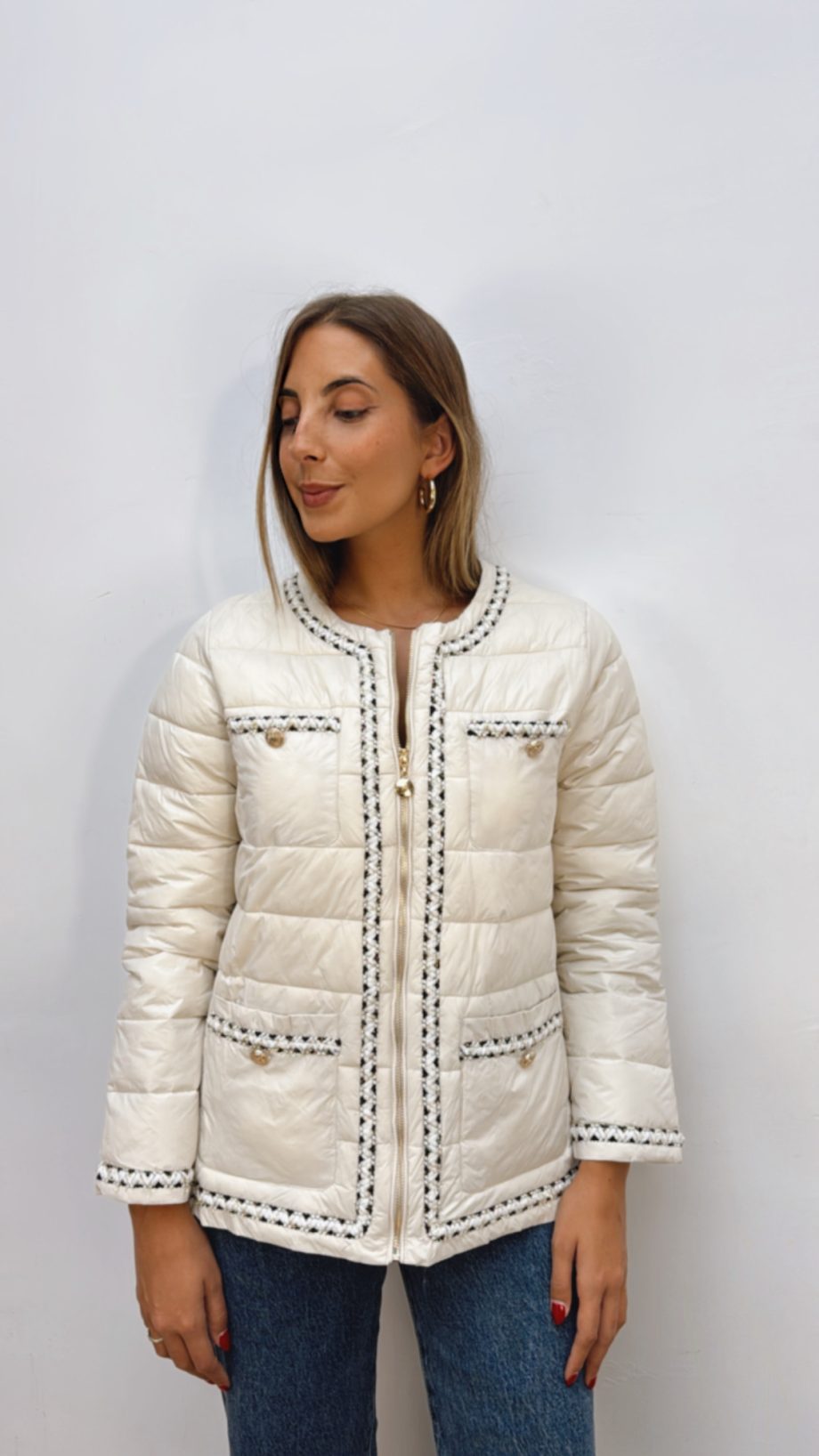 Chaqueta Acolchada Beige