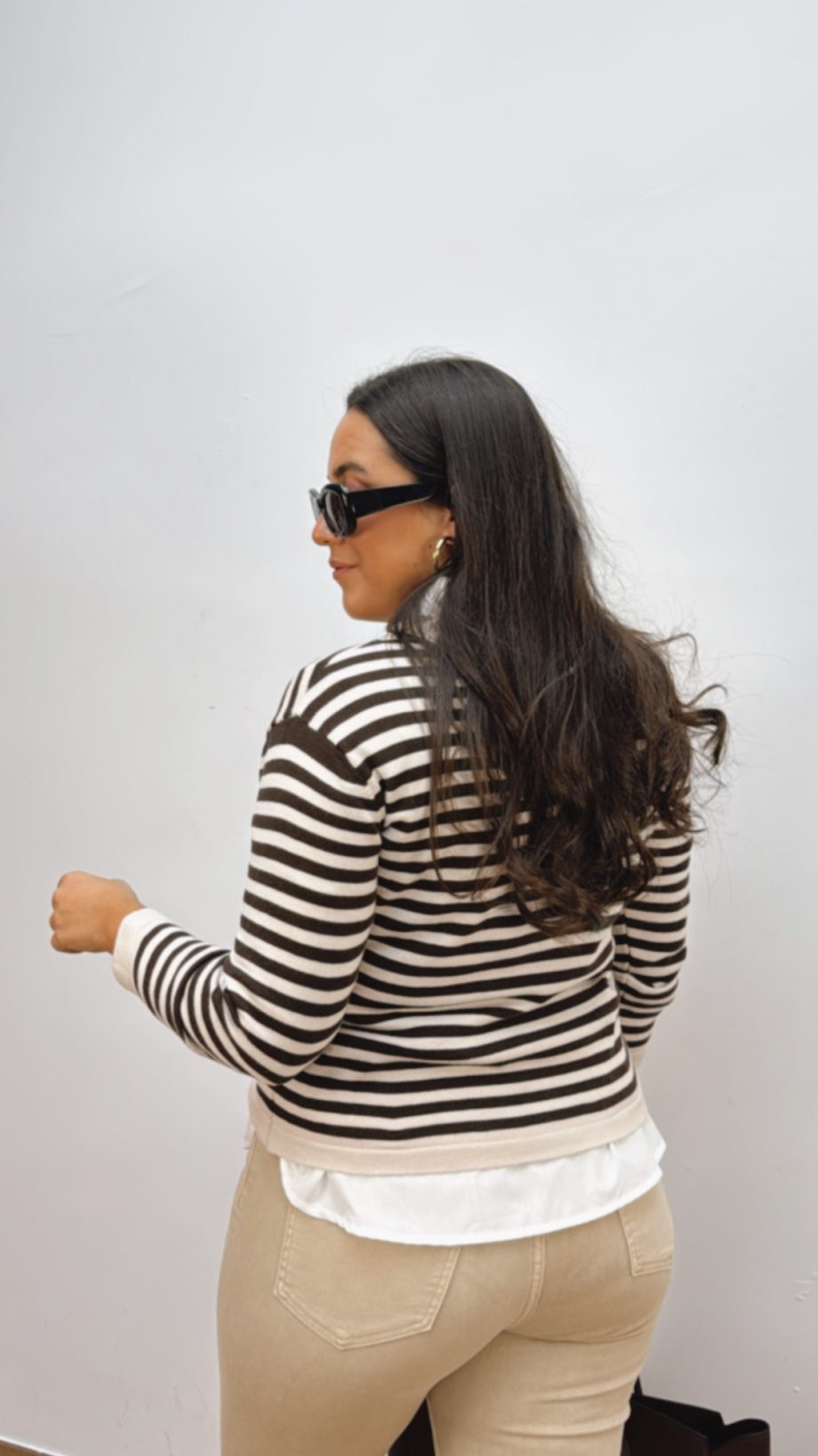 Jersey Raya Beige & Marrón