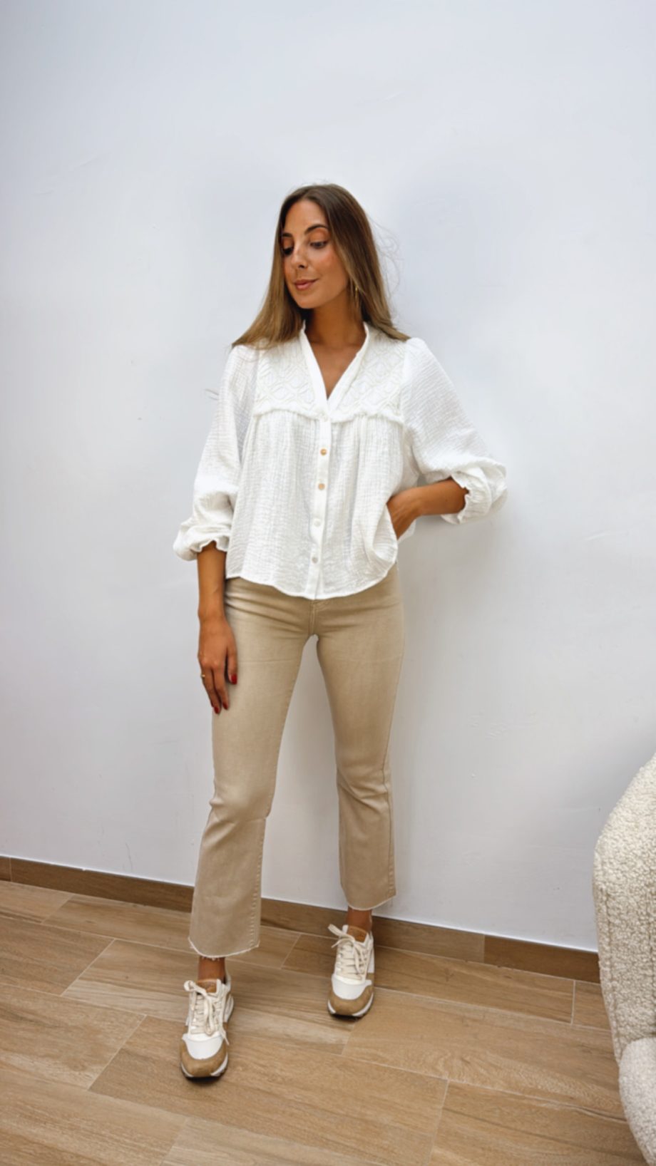 Blusa Canesú Blanca