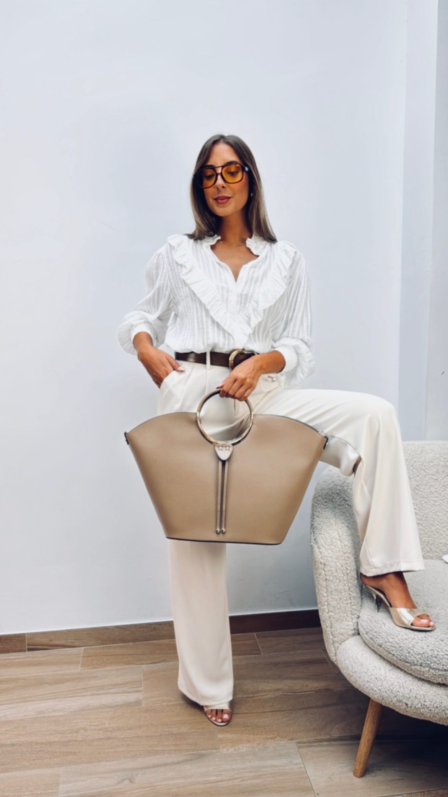 Maxi Bolso Piel Topo