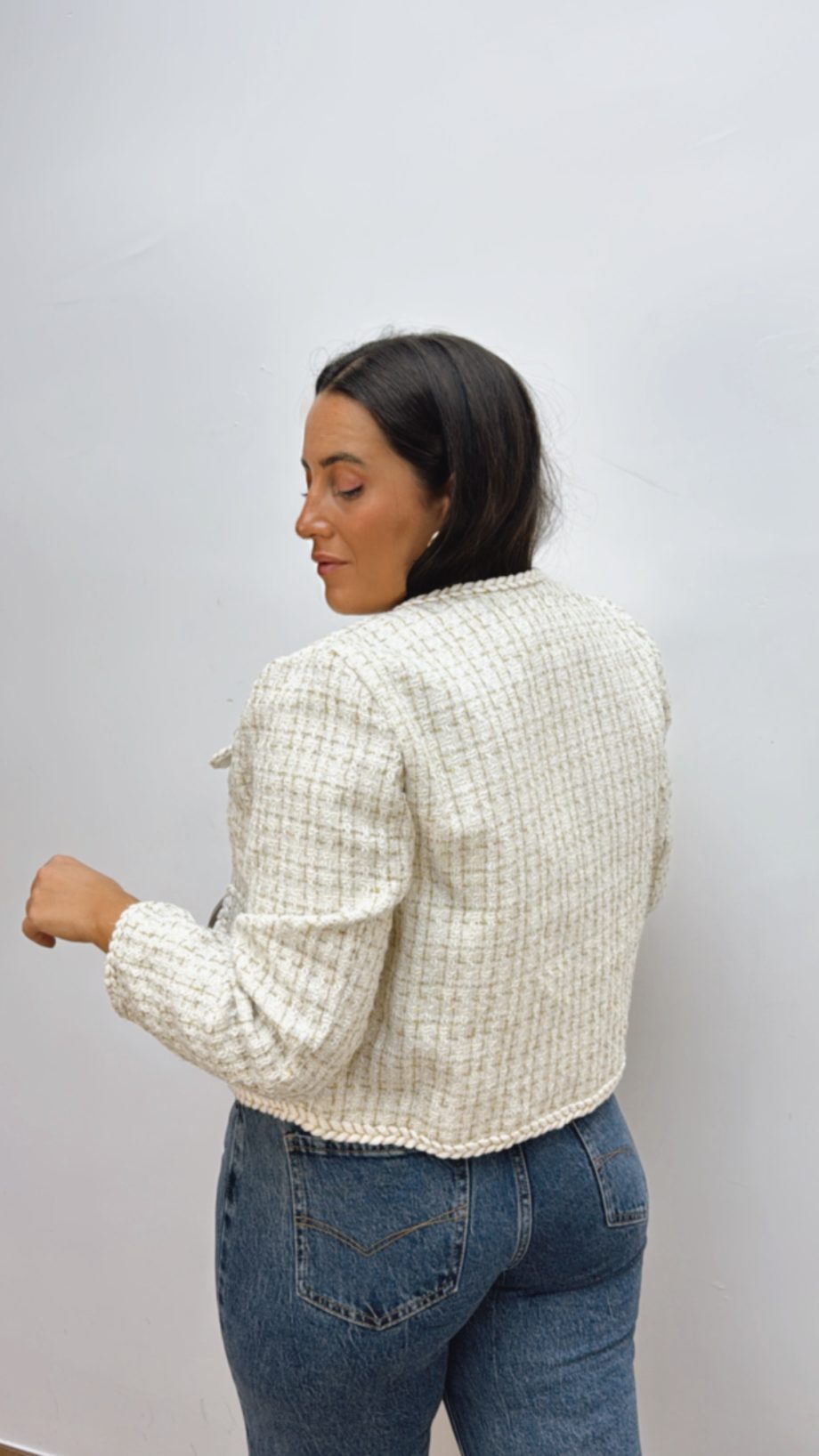 Chaqueta Tweed Crudo