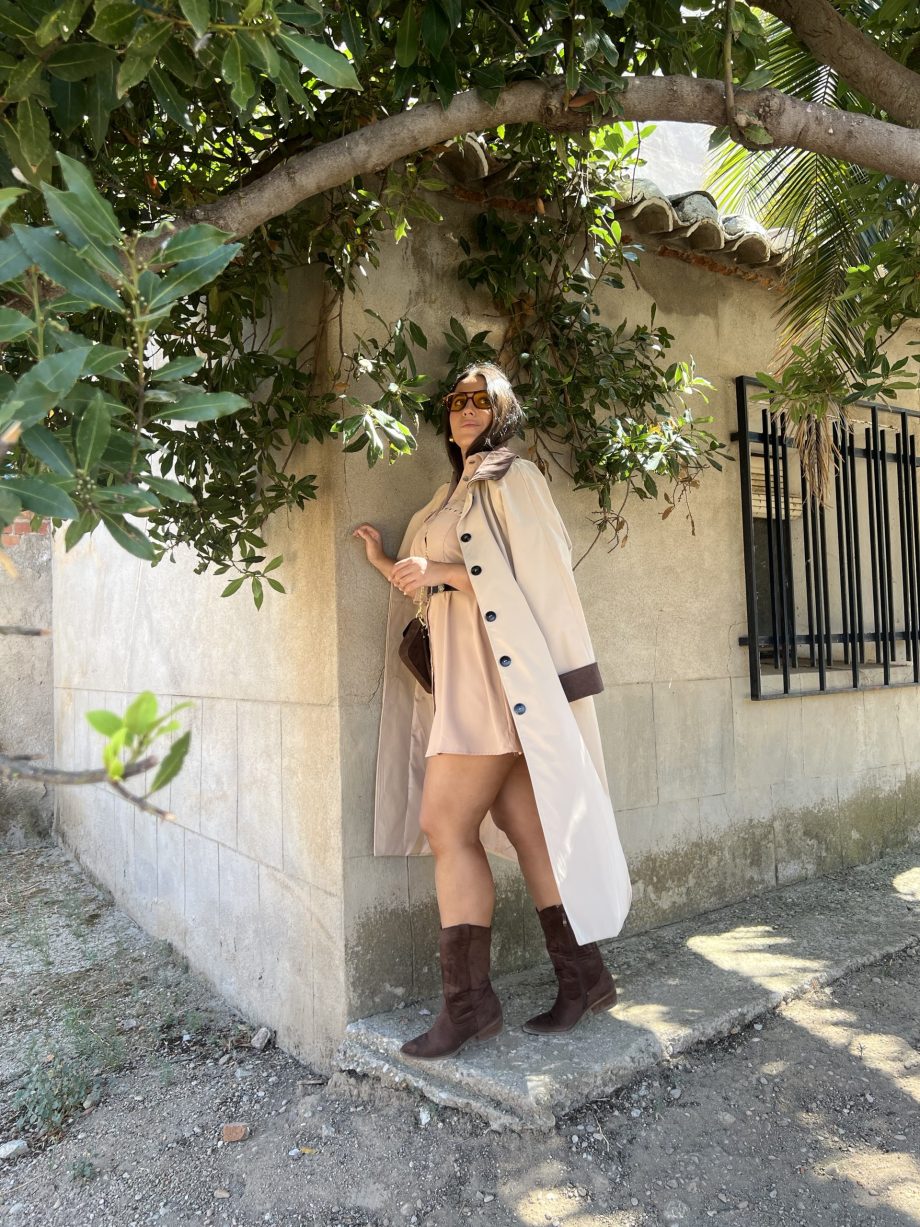 Gabardina Larga Beige