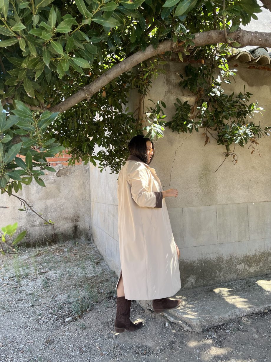 Gabardina Larga Beige