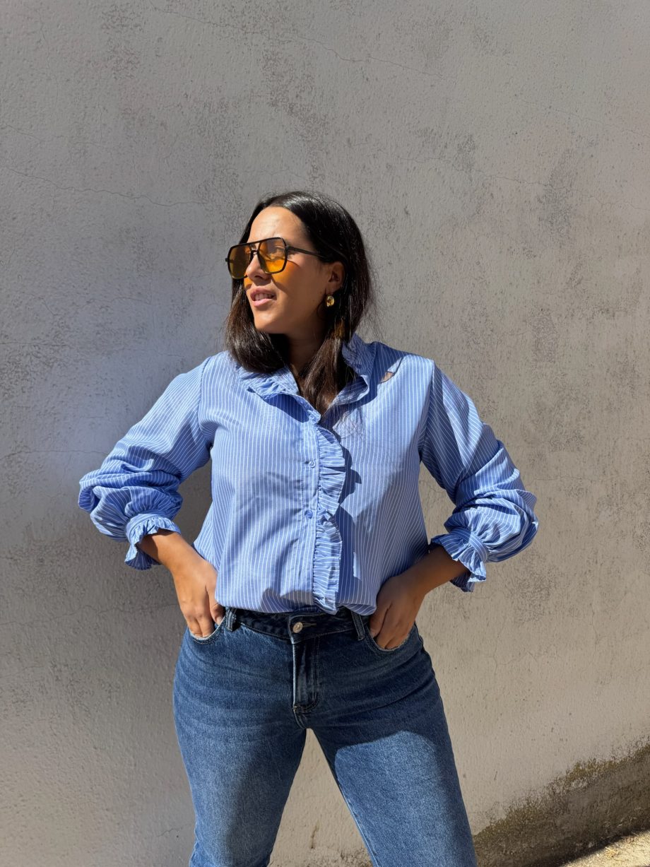 Camisa Rayas Azul