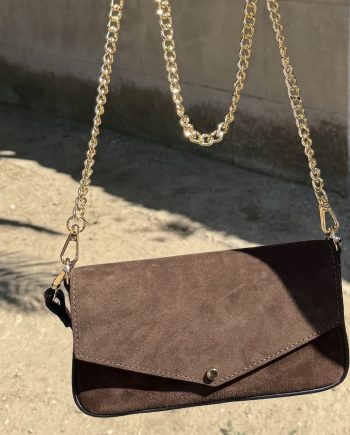 Bolso Piel Ante Chocolate
