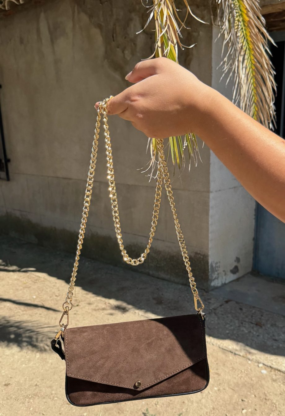 Bolso Piel Ante Chocolate