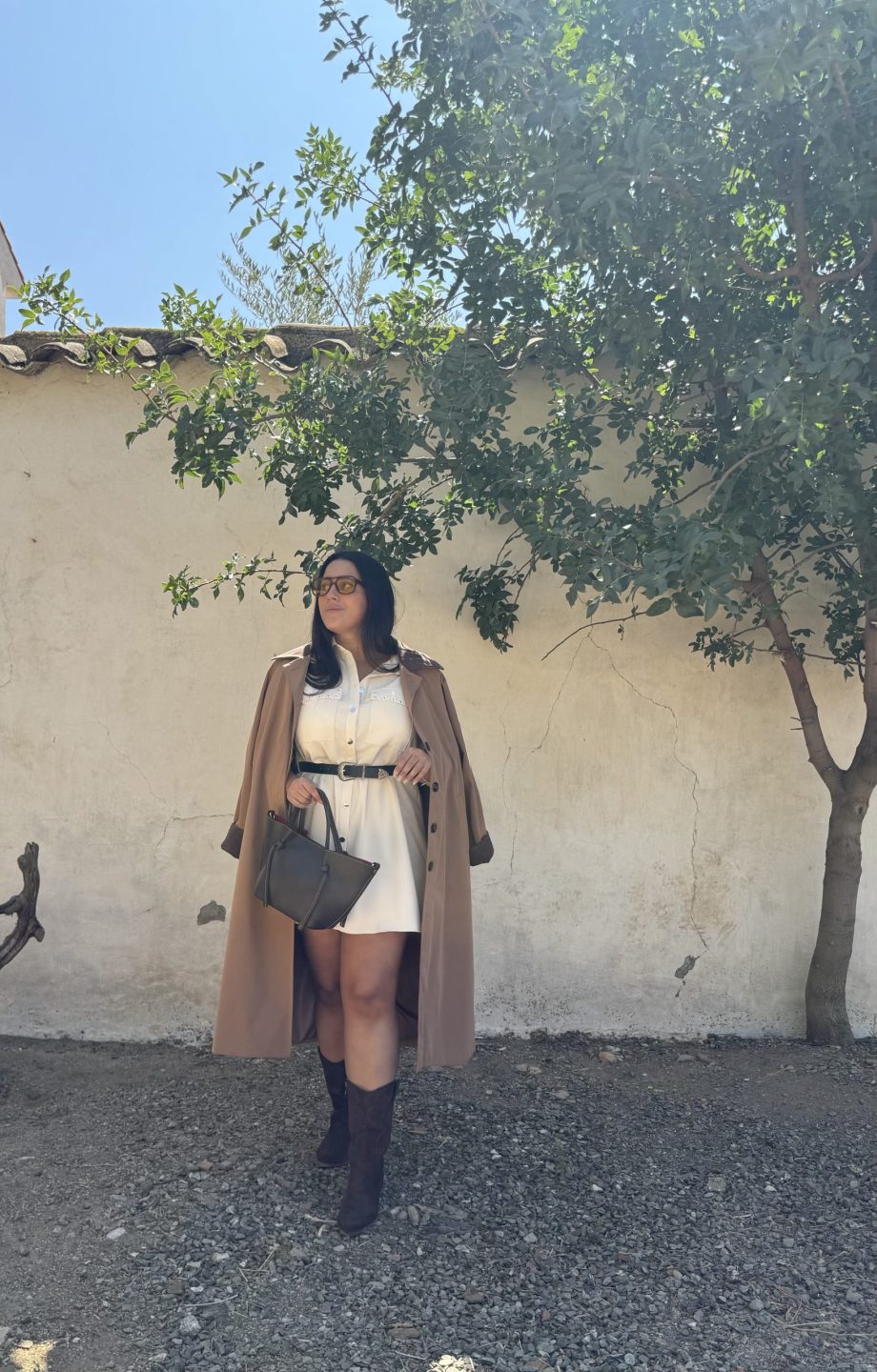 Gabardina Larga Camel