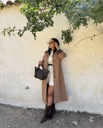 Gabardina Larga Camel