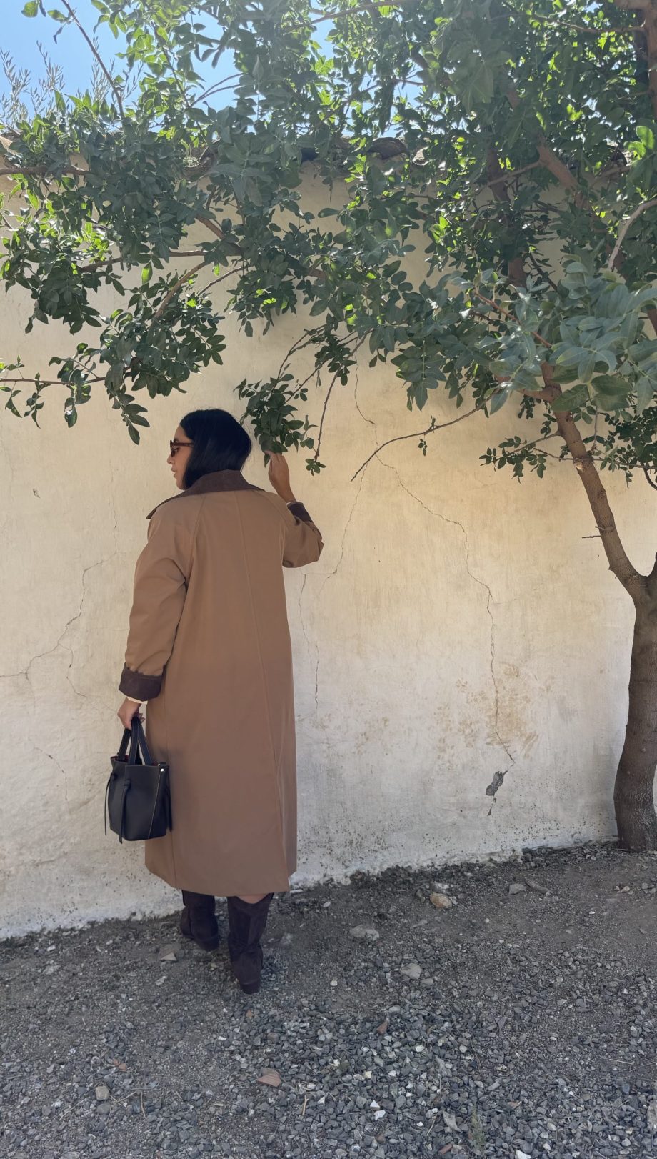 Gabardina Larga Camel