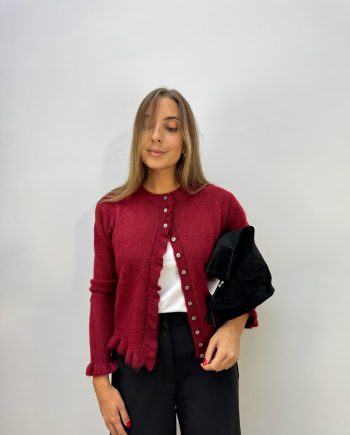 Chaqueta Punto Burdeos