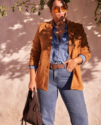 Chaqueta Ante Larga