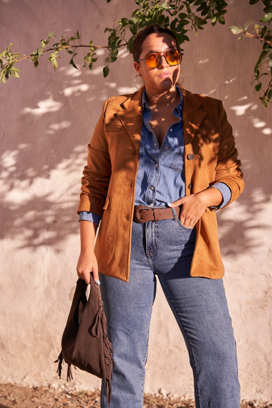 Chaqueta Ante Larga