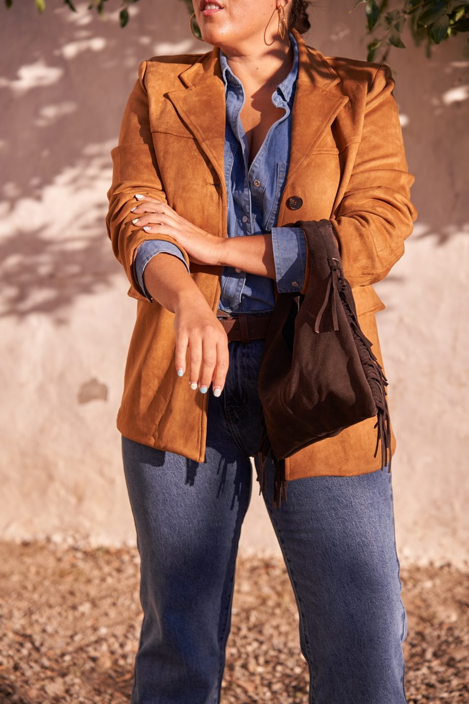 Chaqueta Ante Larga