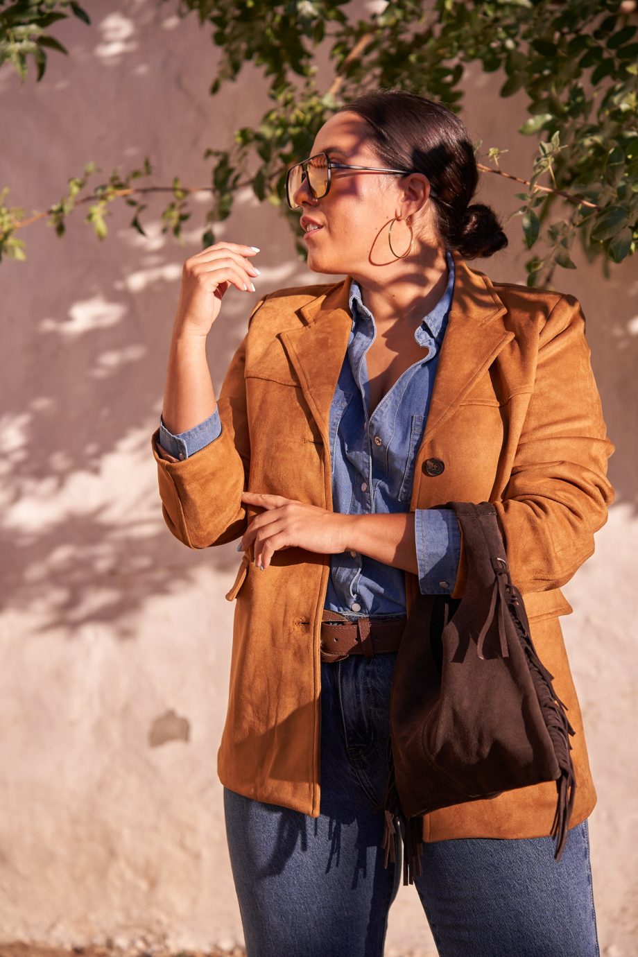 Chaqueta Ante Larga