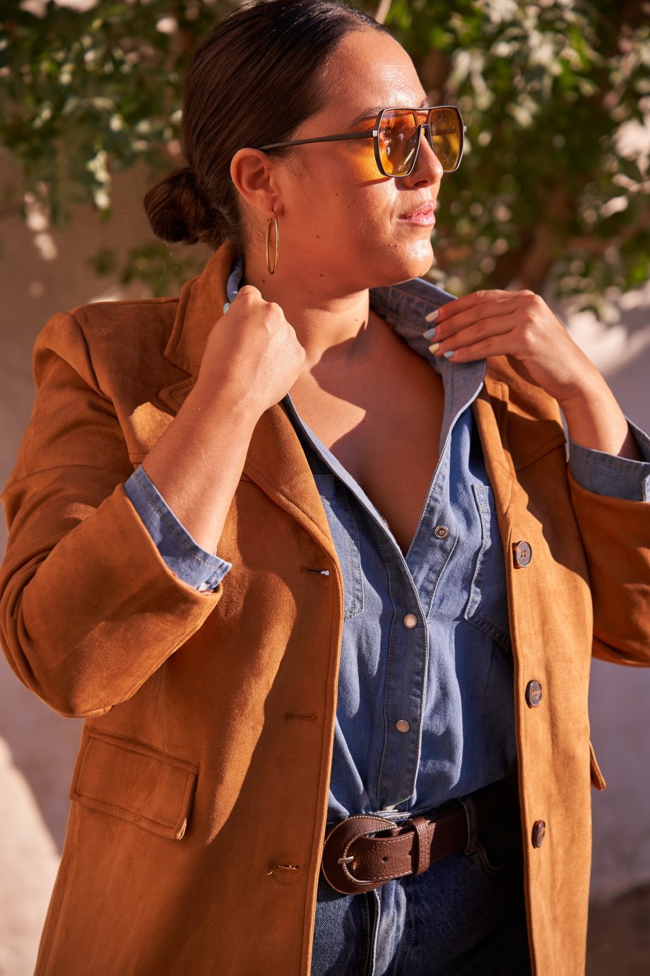 Chaqueta Ante Larga