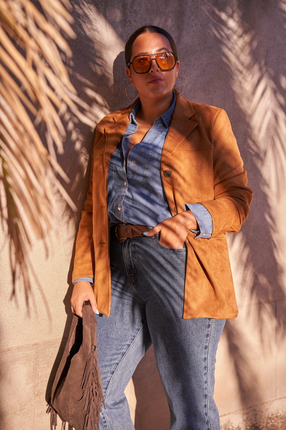 Chaqueta Ante Larga