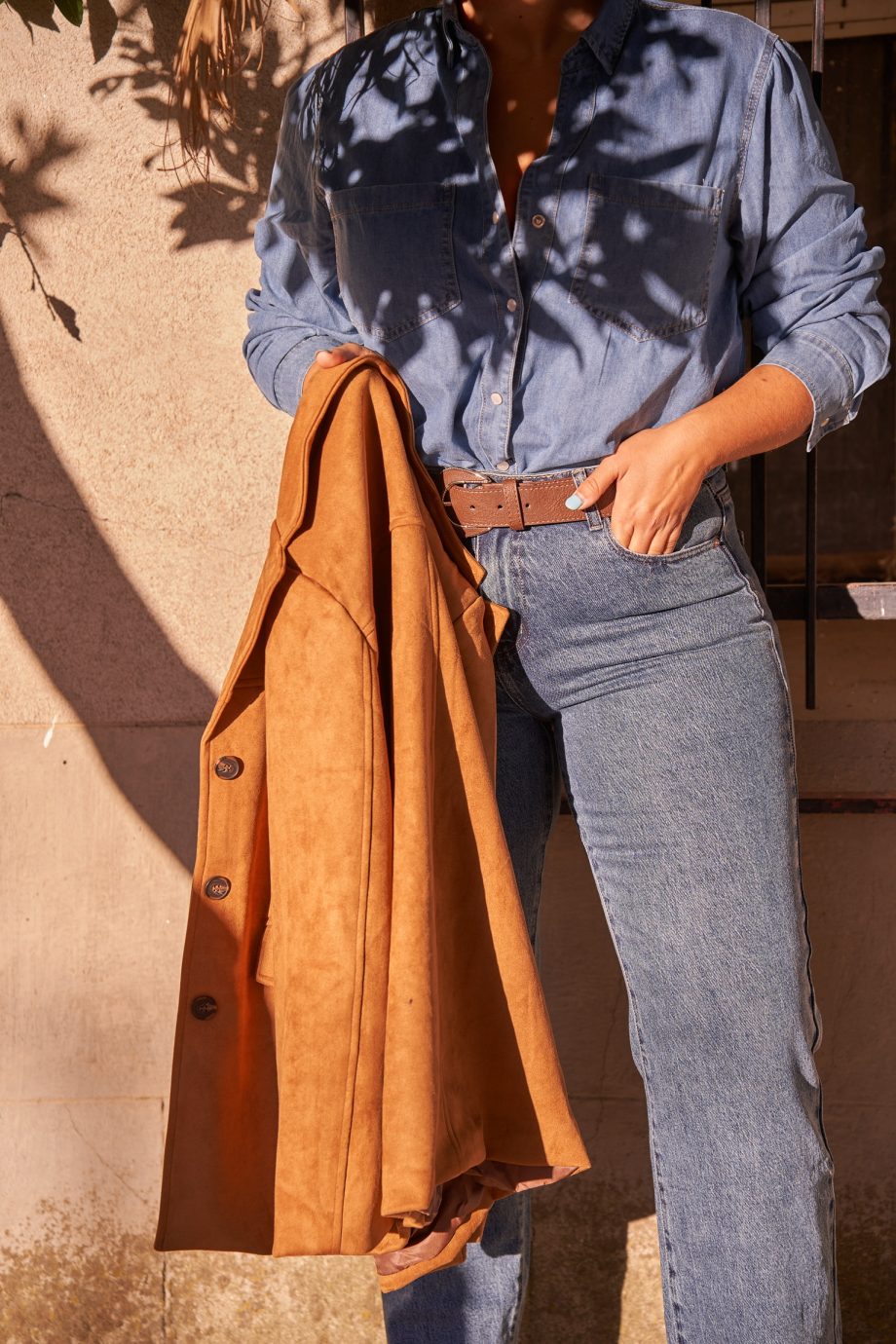 Chaqueta Ante Larga