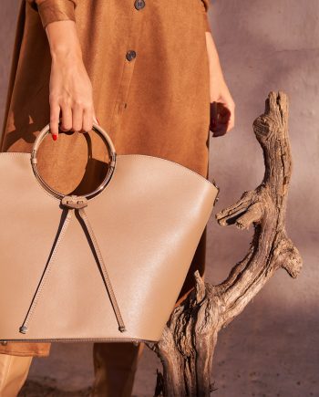 Maxi Bolso Piel Topo