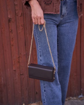 Bolso Piel Cuadrado Chocolate
