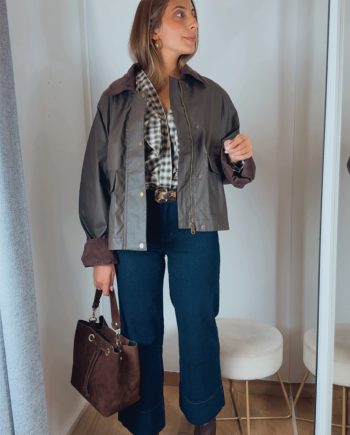 Chaqueta Encerada Caqui
