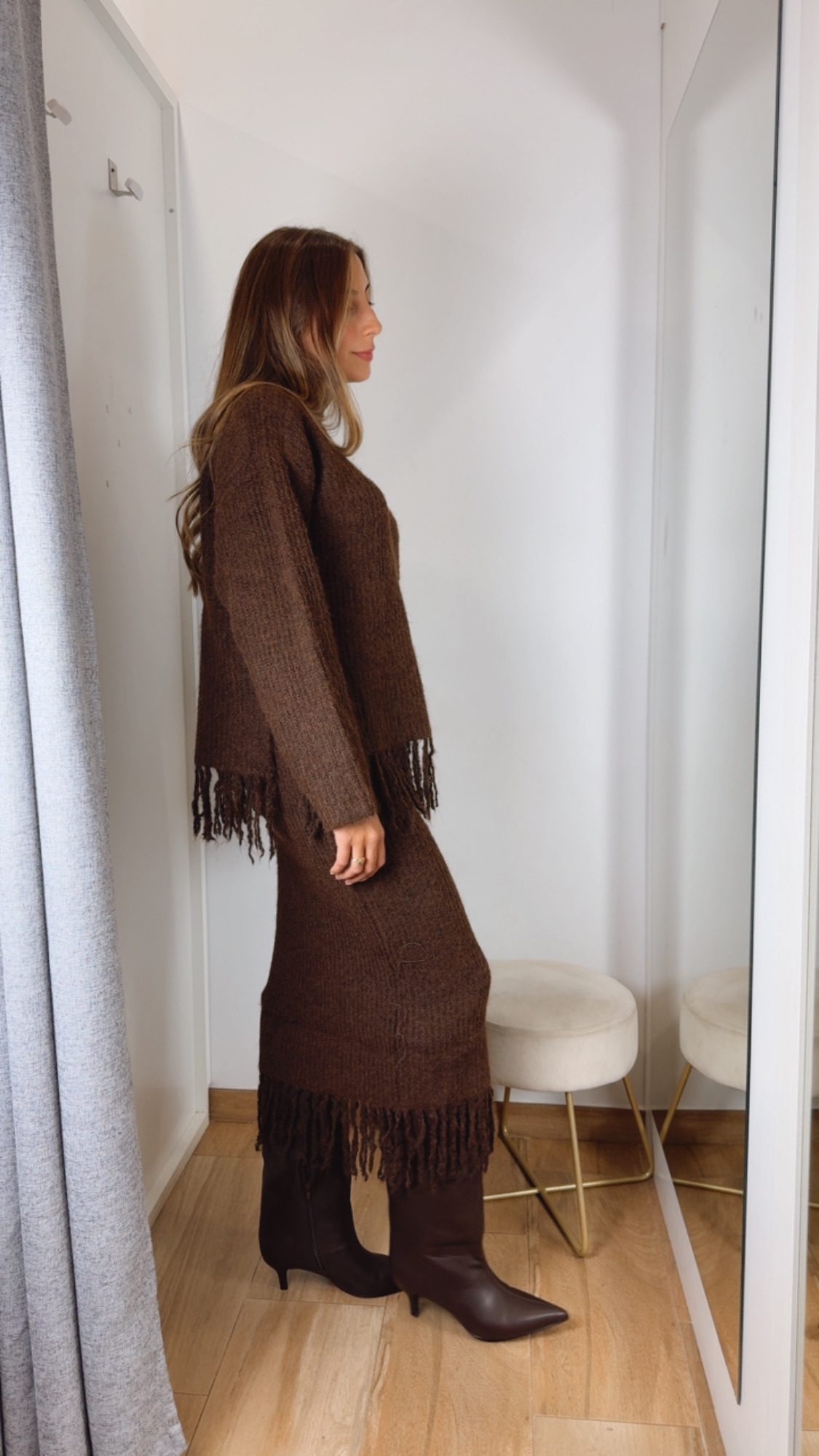 Conjunto Punto Marrón Chocolate