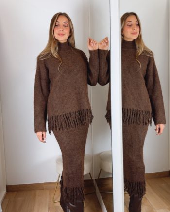 Conjunto Punto Marrón Chocolate
