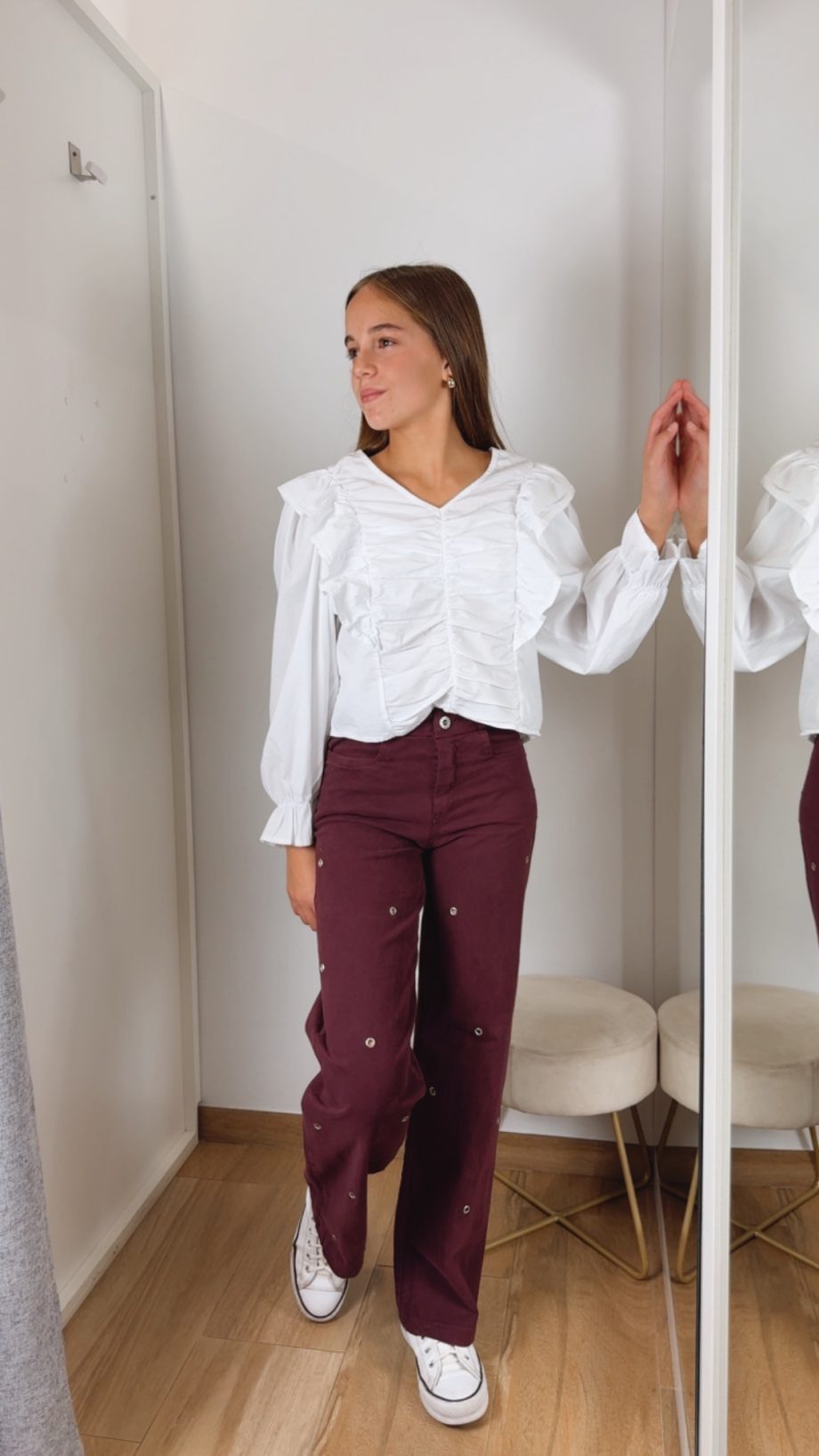 Pantalón Burdeos Anillas
