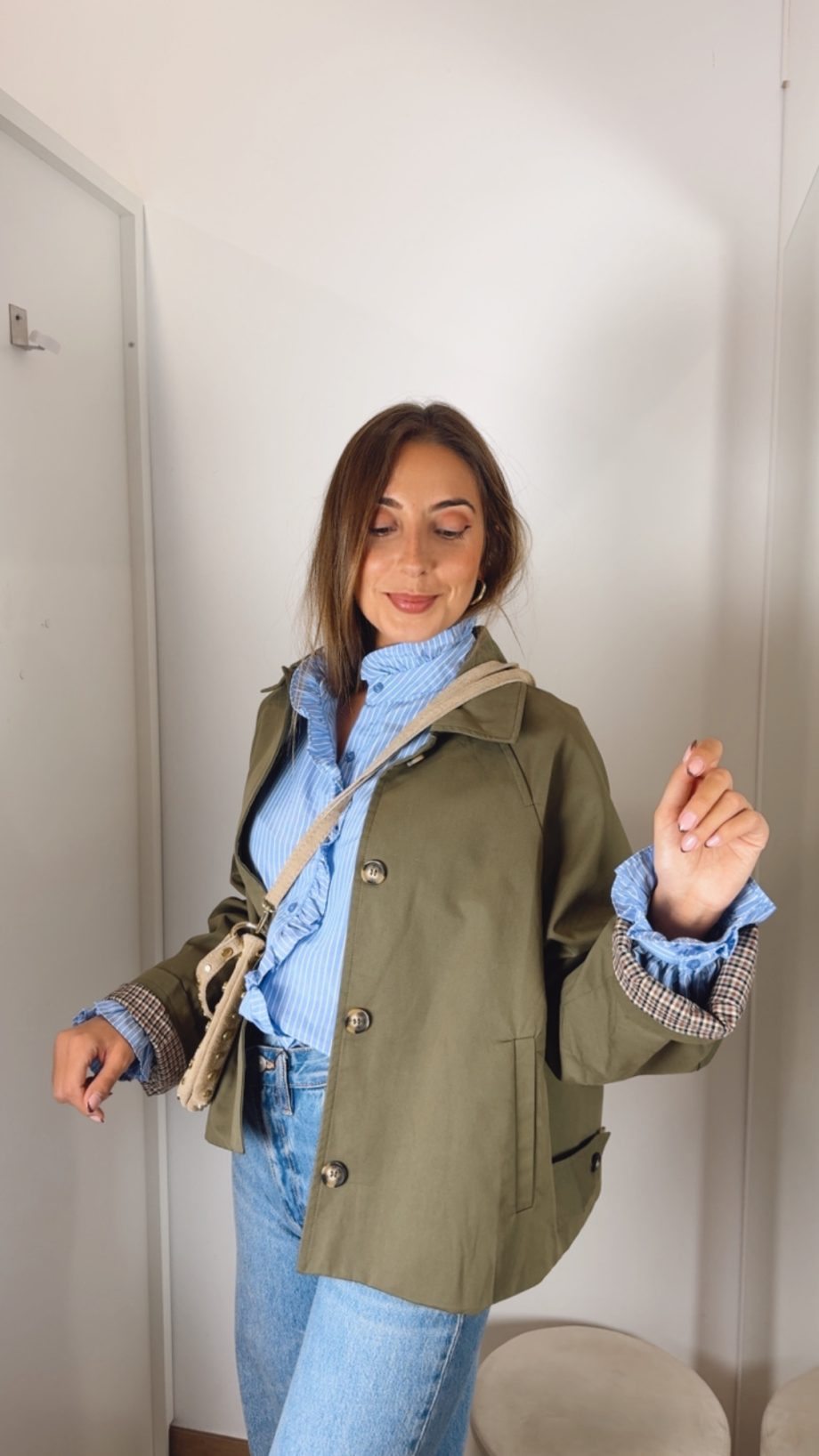 Gabardina Corta Khaki
