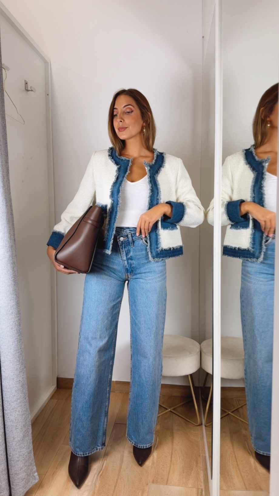 Chaqueta Combinada Denim